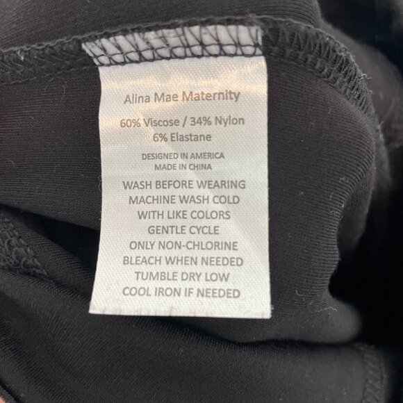 Black Maternity Trouser Pants - Over-the-belly with stretch - ankle length - Picture 6 of 14